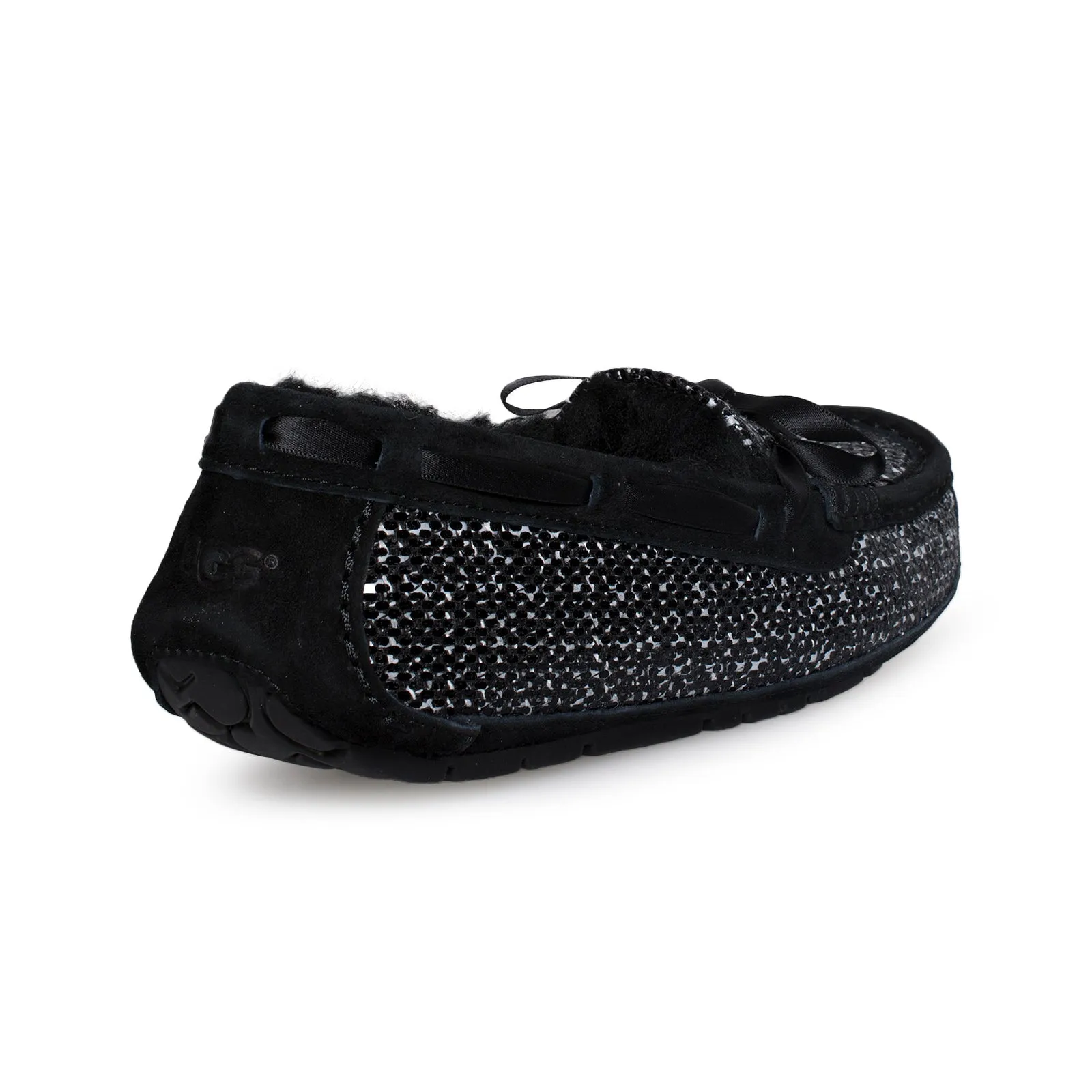 UGG Symona Frill Black Slippers
