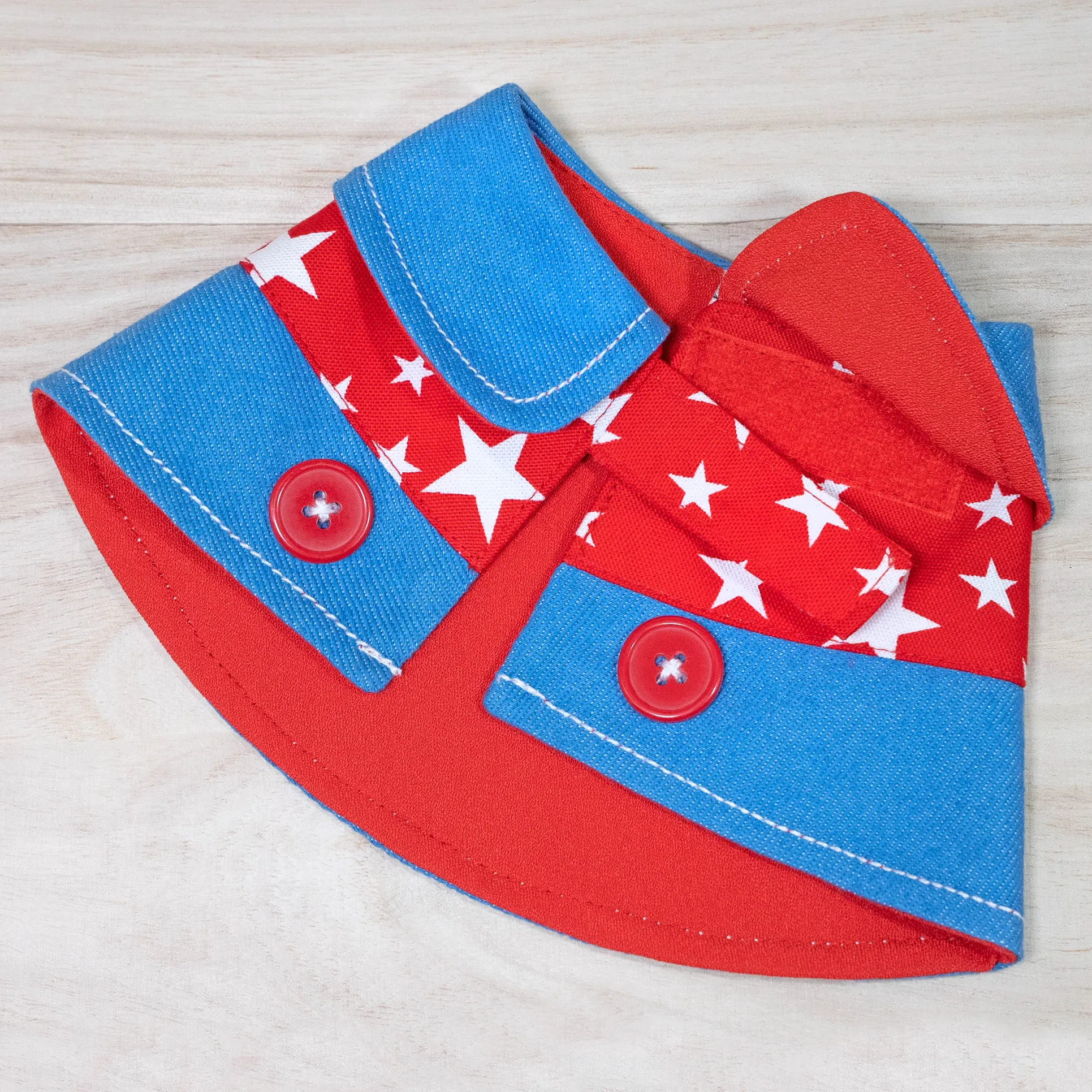 Unisex 2-Tone Denim Cape - Starry Sirius