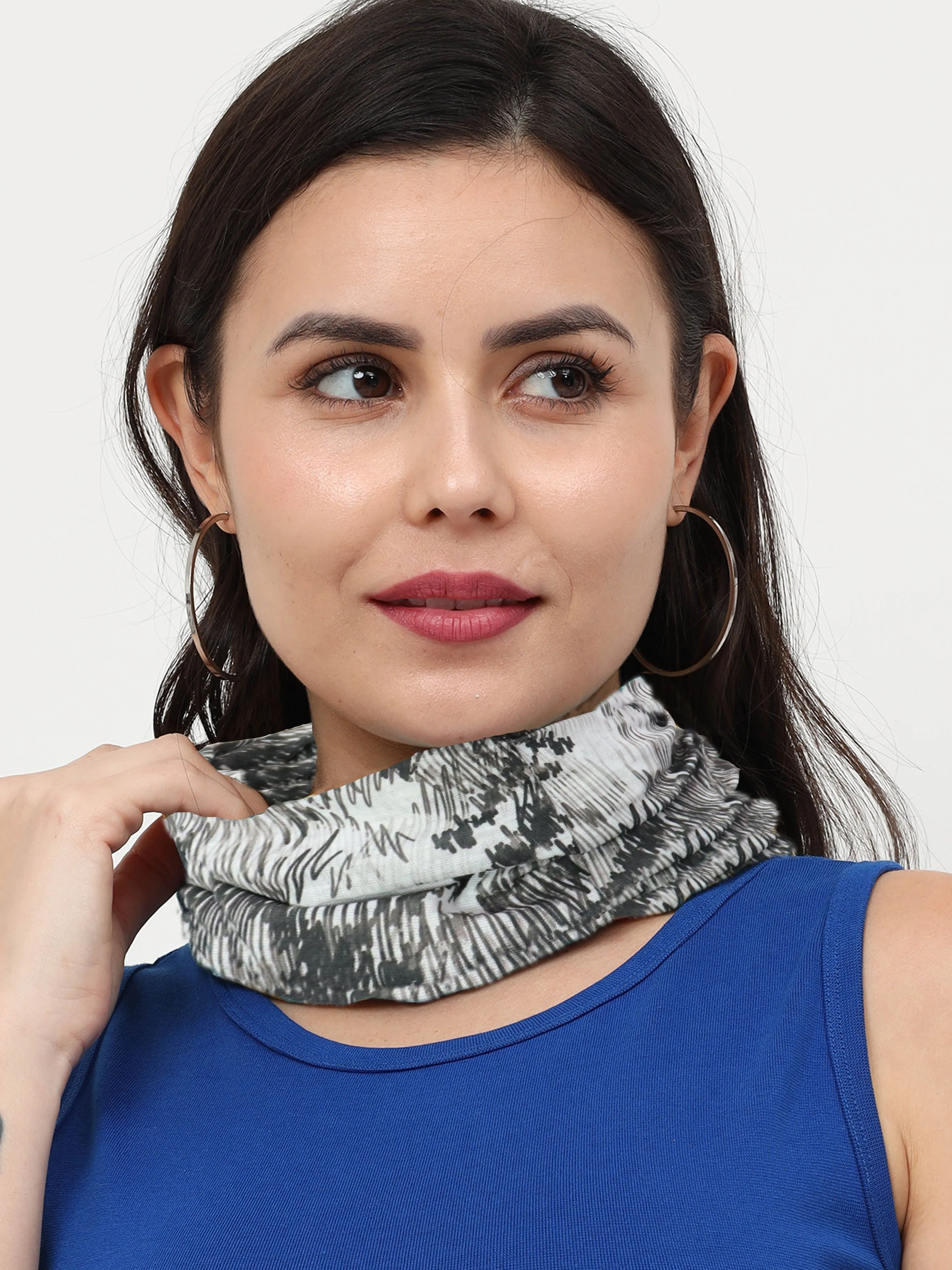 UrGear Men Women Unisex Adults and Kids Black Printed Bamboo Anti Microbial Multipurpose FREE SIZE Bandana