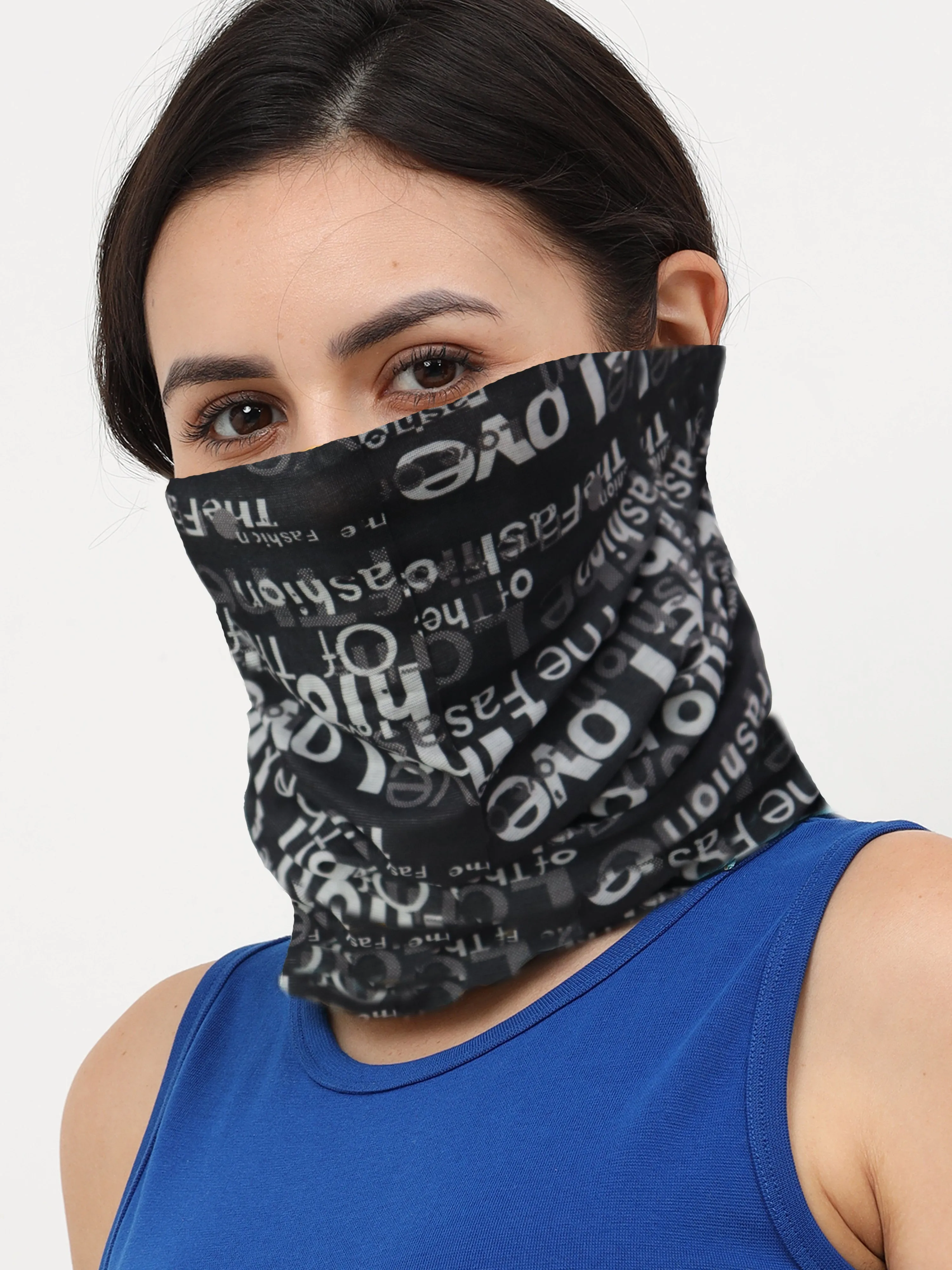 UrGear Men Women Unisex Adults and Kids Black Printed Bamboo Anti Microbial Multipurpose FREE SIZE Bandana