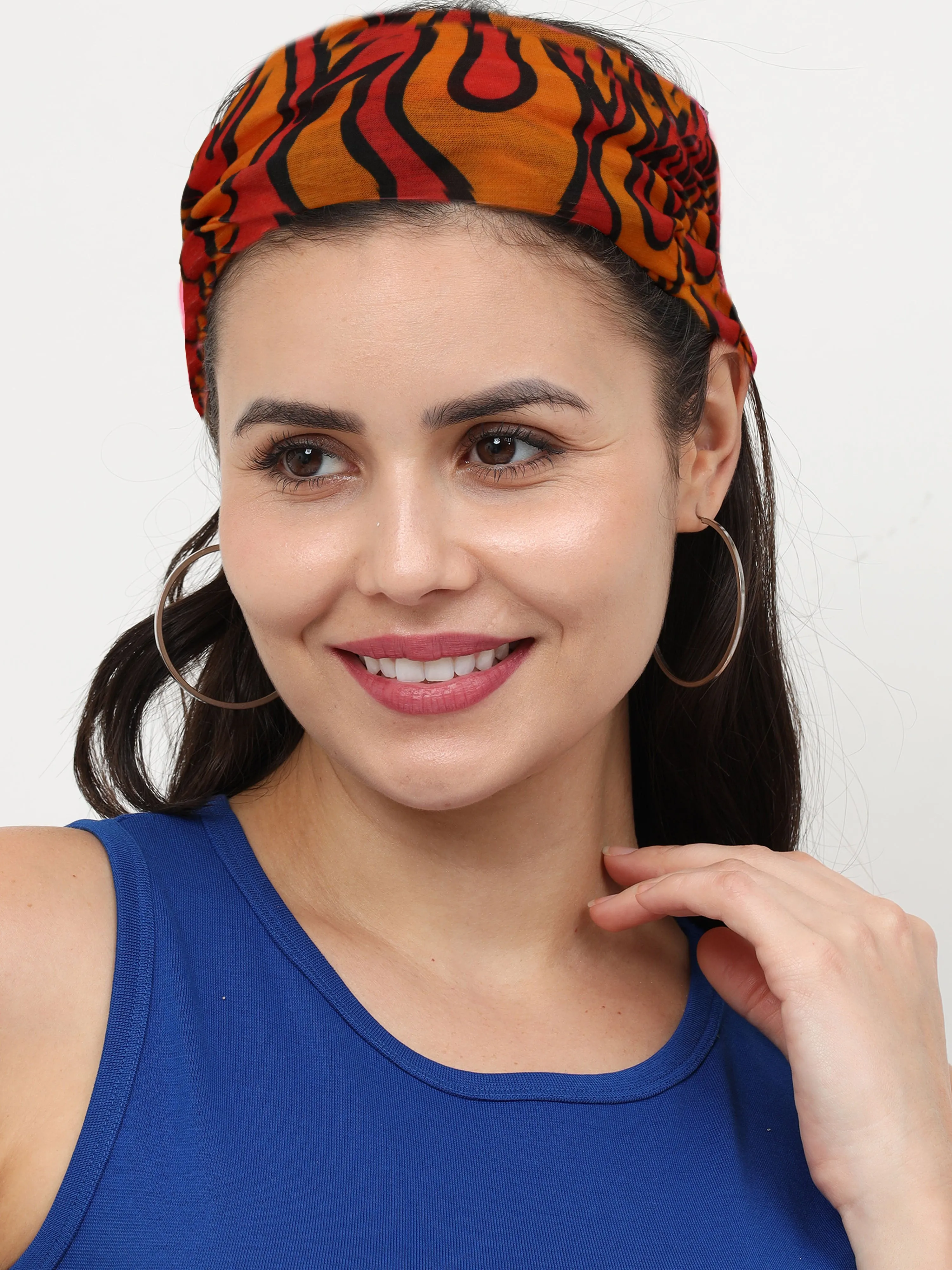 UrGear Men Women Unisex Adults and Kids Black Red Printed Bamboo Anti Microbial Multipurpose FREE SIZE Bandana