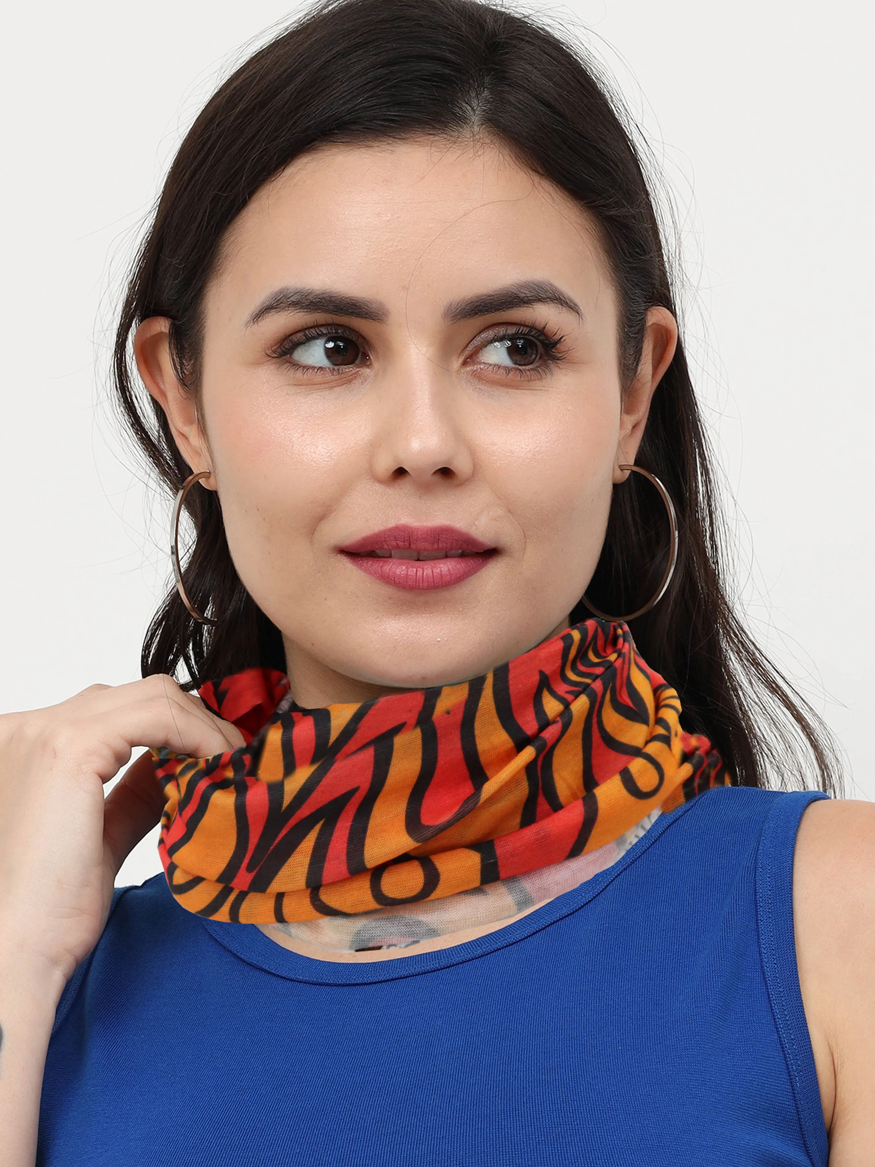 UrGear Men Women Unisex Adults and Kids Black Red Printed Bamboo Anti Microbial Multipurpose FREE SIZE Bandana